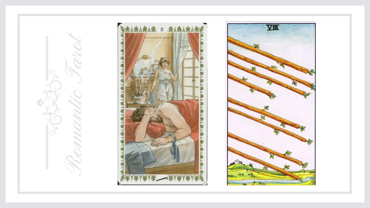 로맨틱타로 완드 8 (Eight of Wands)해석
