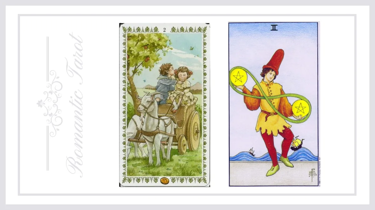 로맨틱타로 펜타클 2 (Two of Pentacles)해석